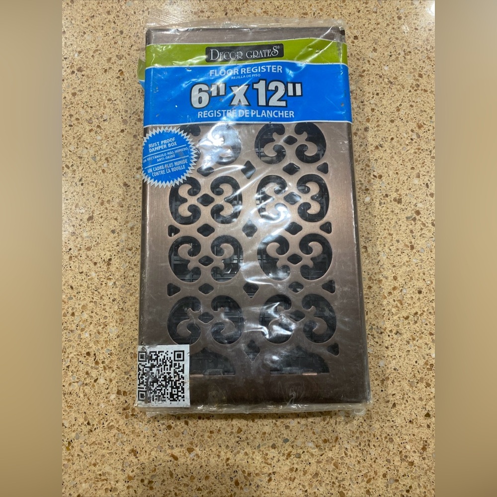 Decor Grates SPH612-RB Floor Register 6x12 Rubbed Bronze Finish read*